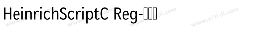 HeinrichScriptC Reg字体转换